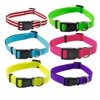 Collar y Correa para Perro Muker de Lujo, Elegante, Impermeable, Ajustable, de Nailon, con Diseño de Dibujos Animados, Decoración de Cinta con Patrón Animal, con Cierre de Seguridad, Talla Pequeña