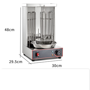 Macchina Shawarma a Gas <span class=keywords><strong>3</strong></span> bruciatore Shawarma girarrosto di pollo con porta - Product Image 3