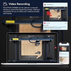 Grabador Láser <span class=keywords><strong>SCULPFUN</strong></span> CAM500 Lightburn, Cámara de Alta Precisión, Lapso de Tiempo, Posicionamiento Preciso, Extracción de Imágenes, Patrones S9 <span class=keywords><strong>S10</strong></span> S30 - Product Image 6