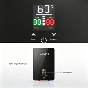 <span class=keywords><strong>Chauffe</strong></span>-<span class=keywords><strong>eau</strong></span> électrique instantané mural HAILIJING 5500W avec écran tactile, classe IPX4, vente en gros OEM - Product Image 2