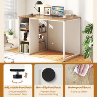 Bureau d'ordinateur moderne écologique avec 5 compartiments de rangement et structure métallique, service OEM
