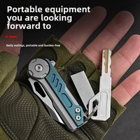 Mini couteau pliant portable pour l'extérieur Outil à lame de poche pour application industrielle de qualité bricolage avec porte-clés personnalisé OEM