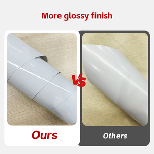 Trung Quốc Nhà sản xuất PVC Vinyl không thấm nước bóng trắng dung dịch nước có thể in tự dính Vinyl CuộN - Product Image 4