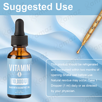Amaz 60ML Personnalisation en usine OEM Gouttes blanchissantes pour les yeux à la vitamine A en vrac Supplément liquide de vitamine A de qualité alimentaire pour les yeux