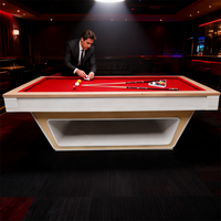 Table de billard de compétition de qualité professionnelle en bois massif de Jiangxi, sur mesure, avec système de retour de billes, 8 pieds, 9 pieds, 3 billes, 4 billes, sans