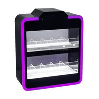 Support d'affichage en acrylique transparent à 2 niveaux personnalisé avec éclairage LED, étagère de bureau en plastique éclairée pour l'exposition en magasin de détail