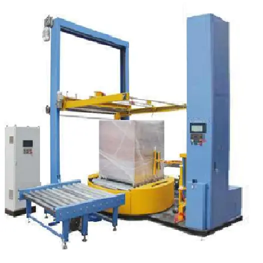 Automatic Stretch Wrapping Machine Pallet Wrapper With Top Compreser Online Easy Operate Save Film 50%