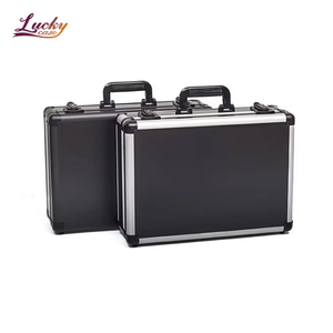 Tất cả các màu đen nhôm công cụ trường hợp tùy chỉnh chấp nhận được mang hộp cứng DIY bọt lưu trữ trường hợp - Product Image 1
