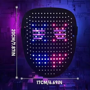 Cheaper Price Cosplay LED Light up Glow Halloween Carnival Half Face Party Purge <strong>Scary</strong> Rave <strong>Mask</strong> for Adults Kids - Product Image 5