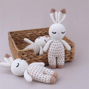 Poupée <span class=keywords><strong>en</strong></span> <span class=keywords><strong>laine</strong></span> au crochet faite à la <span class=keywords><strong>main</strong></span>, animal <span class=keywords><strong>en</strong></span> peluche, jouet pour bébé, poupée de sommeil pour bébé - Product Image 5