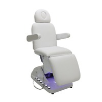 Table de beauté électrique en PU avec commande au pied et hauteur réglable ; Fauteuil de tatouage multifonctionnel ; Table pour microblading et extensions de cils ; Salon