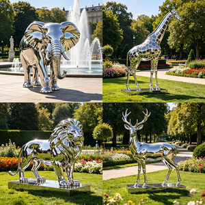 Escultura <span class=keywords><strong>de</strong></span> Acero Inoxidable W17 con Acabado <span class=keywords><strong>de</strong></span> Espejo, <span class=keywords><strong>Estatua</strong></span> Metálica Decorativa para Paisajes, Centros Comerciales y Lugares Emblemáticos - Product Image 6