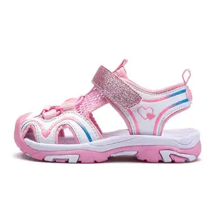 Erkek bebek kız yaz plaj tuval Sandales bebek sandalet terlik Inspired tasarımcı tuval moda deri ayakkabı Sandal