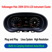 Tableau de bord LCD 10,25 pouces pour VW Volkswagen Polo 2009-2016, groupe d'instruments LCD, système Linux, Carplay, Android Auto