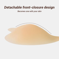 Patch en nylon pour lifting des seins avec adhésif réutilisable en forme de coeur couvre-mamelon accessoire de sous-vêtement sans trace pour les femmes à usage quotidien