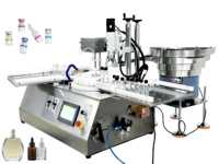 Machine de remplissage et de bouchage entièrement automatique CE, pompe péristaltique/piston/engrenage personnalisée, acier inoxydable 304, précision 0,01 ml