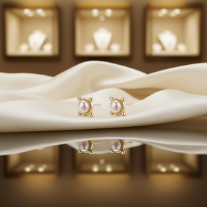 Pendientes de Perlas Amy Amy, Chapados en Oro, Perlas Falsas Redondas Blancas, Clásicos para Uso Diario, Joyería para Mujer - Product Image 2