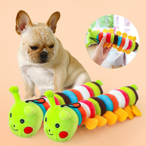 Jouets pour animaux de compagnie, jouets en peluche pour chiens de petite à moyenne taille, qui font des sons, et chenilles interactives pour réconforter les chiots. - Product Image 2