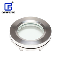 Grattoir sanitaire à haute durabilité disponible en acier inoxydable Borosilicate verre de vue à bride ronde pour réservoir et navire