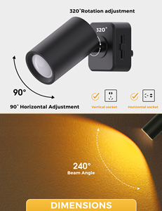 Veilleuse murale LOHAS Amber 320 °   Projecteur LED rotatif 0-100lm avec capteur crépusculaire, lampe de chevet et veilleuse pour chambre à coucher - Product Image 3