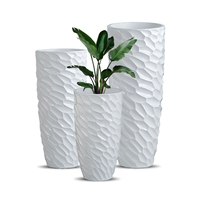 Grands vases décoratifs de 70/90/120 cm, vases de sol hauts, vente en gros, vases cylindriques blancs en fibre de verre, grands vases pour la décoration intérieure