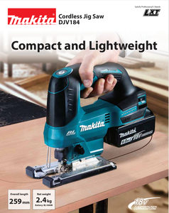 เลื่อย<span class=keywords><strong>จิ๊</strong></span><span class=keywords><strong>ก</strong></span><span class=keywords><strong>ซอ</strong></span>ไร้สาย <span class=keywords><strong>Makita</strong></span> DJV184 18V แบตเตอรี่ลิเธียม เลื่อยอเนกประสงค์สำหรับงานไม้ เครื่องตัดขนาดเล็ก - Product Image 4