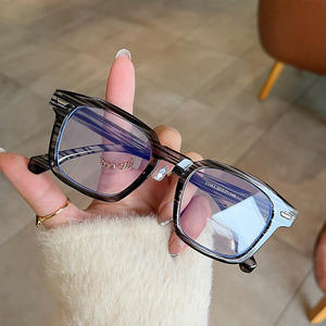 Lunettes de vue carrées Qianai sans ordonnance, monture PC, anti-lumière bleue, lunettes de mode rétro pour femmes M4-6195 - Product Image 5