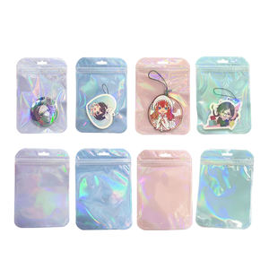 Nuovo arrivo imballaggio sacchetti di plastica per la polvere <span class=keywords><strong>rosa</strong></span> richiudibile chiusura lampo borsa - Product Image 2