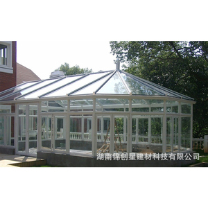 Maison de soleil personnalisée en aluminium extérieur <span class=keywords><strong>jardin</strong></span> d'hiver salle de soleil en verre kits <span class=keywords><strong>4</strong></span> saisons <span class=keywords><strong>avec</strong></span> moulage de toit en triangle pour villas - Product Image 1
