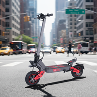 Batterie au lithium 48V 28Ah Moteur double sans balais 6000W Acier au carbone 75 km/h Pliable Étanche Scooter électrique à disque pour adultes 150 kg