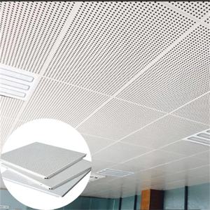 Металлический декоративный материал, Потолочная алюминиевая потолочная плитка 600x600 с зажимом, алюминиевая подвесная потолочная плитка - Product Image 3