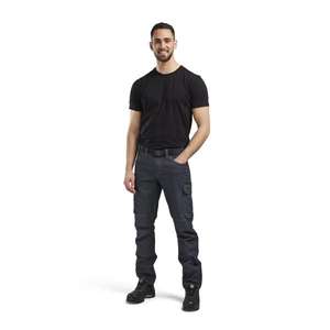 BLAKLADER - 143911418900C54 Service <b>trousers</b> denim stretch Navy <b>blue</b> - EAN 7330509652107 <b>WORK</b> <b>TROUSERS</b> CARGO <b>WORK</b> <b>TROUSERS</b> - Product Image 3