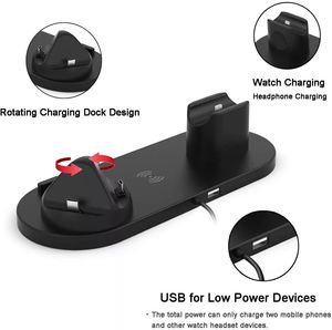 Cargadores inalámbricos multifunción 3/6 en 1 de carga rápida de alta calidad <span class=keywords><strong>para</strong></span> <span class=keywords><strong>Apple</strong></span> <span class=keywords><strong>iPhone</strong></span> <span class=keywords><strong>Watch</strong></span> AirPods Phone - Product Image 3