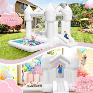<span class=keywords><strong>Château</strong></span> <span class=keywords><strong>gonflable</strong></span> blanc avec toboggan, <span class=keywords><strong>château</strong></span> <span class=keywords><strong>gonflable</strong></span> pour fête d'<span class=keywords><strong>anniversaire</strong></span>, mariage, jardin, intérieur/extérieur - Product Image 4