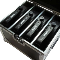 Estuche de carretera de vuelo de aluminio duradero de dimensión personalizada con ruedas para luces giratorias de escenario transporte protector
