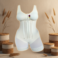 Faja colombienne pour femme, post-partum, de compression, respirante, à maintien ferme, avec fermeture éclair à l'entrejambe, antibactérienne, Étape 3