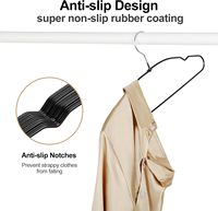 Cintres en fil métallique en gros, revêtus de PVC, pour l'organisation des vêtements quotidiens dans la salle de bain et la buanderie domestique