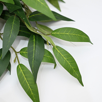 Rangkaian Daun Willow Buatan Sutra Panjang 200cm, Daun Hijau Gantung untuk Dekorasi Pernikahan, Jalan, Pesta, Taman, Dinding