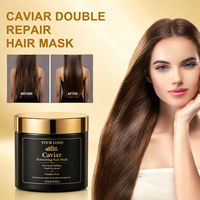 Mascarilla Capilar de Colágeno y Caviar Anti-Frizz, Reparación Intensiva del Cabello, Sin Sulfatos, Crema Suavizante para Cabello Rizado, Diseño Personalizado