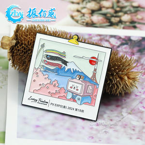 Épingle <span class=keywords><strong>en</strong></span> émail souple <span class=keywords><strong>en</strong></span> alliage de dessin animé créatif bon marché Sunrise Mountain pic alliage paysage figure épingle <span class=keywords><strong>en</strong></span> émail souple personnalisée - Product Image 5