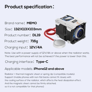 MEMO DL19 2025 New Design Liquid-Cooled 48W Phone <b>Cooler</b> Radiator Professional Gaming Mobile Cooling <b>Fan</b> - Product Image 6