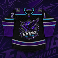 Maillot de hockey sur glace personnalisé en tissu sergé avec logo de marque de club professionnel et écussons brodés – Uniformes de hockey