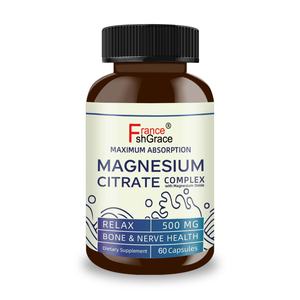Citrato de Magnesio 500 MG para Relajación, Estreñimiento y Apoyo Digestivo, Suplemento de Magnesio de Alta Absorción - Product Image 1