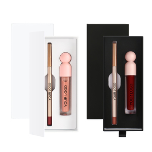 2 in 1 Lipliner dan Gloss Set Private Label Makeup Matte Lip Liner Tahan Lama Glossy Lip Gloss Grosir Kit Lipstik Cair - Product Image 4