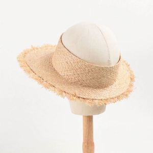 Nouvelle Tendance Estivale : Chapeau de Paille en Raphia à Bord Large Effiloché pour Femme, Visière Pare-Soleil, Style Sauveteur, pour la Plage, l'Extérieur et les Voyages - Product Image 3