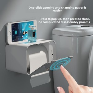 Distributeur Automatique de <span class=keywords><strong>Papier</strong></span> Intelligent à Capteur, Design Moderne 2025, Boîte à Mouchoirs Ménagère Auto-Adhésive Sans Perçage pour Salle de Bain et Toilettes - Product Image 2