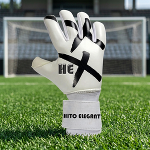 Gants de gardien de but professionnel Football Protection complète des doigts Gants de gardien de but Ajustement de haute qualité s'il faut jouer avec une sangle - Product Image 4