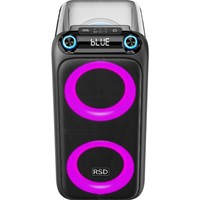 Écran en plastique transparent de 65 pouces avec rétroéclairage RVB, double microphone U-Band, 60W haute puissance, alimentation USB pour télécommande