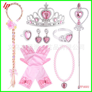 Princess Aurora Pink Crown <b>Magic</b> Wand Wig Gloves <b>Set</b> For Kids Costume EPP4601 - Product Image 1