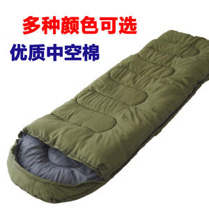 Saco de Dormir para Exteriores, Grueso, de Algodón Hueco, Cálido, para Adultos, para Camping y Montañismo, Azul Verde Militar, 1.8 kg - Product Image 5